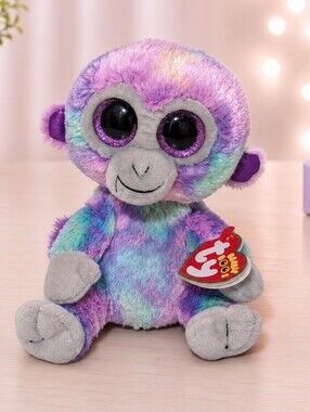 Zuri Ty Beanie Boos Pastel Monkey Plush